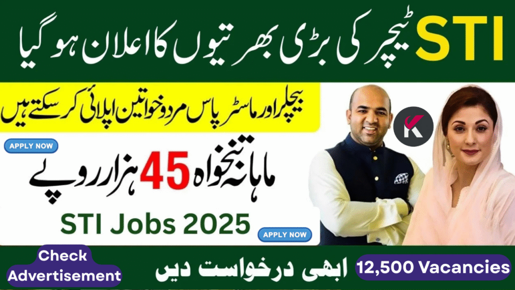 STI Jobs 2025 Punjab School Education Department – Apply Online for 12,500 Teacher Intern Vacancies