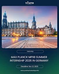 Max Planck MPIIB Summer Internship 2026