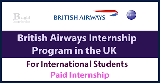 British Airways Summer Internship 2026 paid internship in London