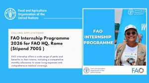FAO Internship 2026 in Rome Italy for international students